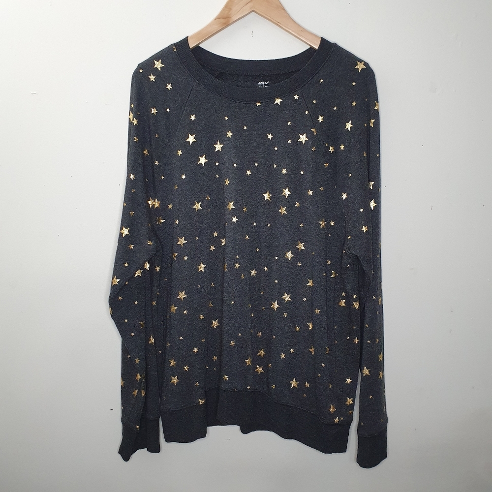 Aerie Gold Star Dark Grey Sweatshirt Size XL